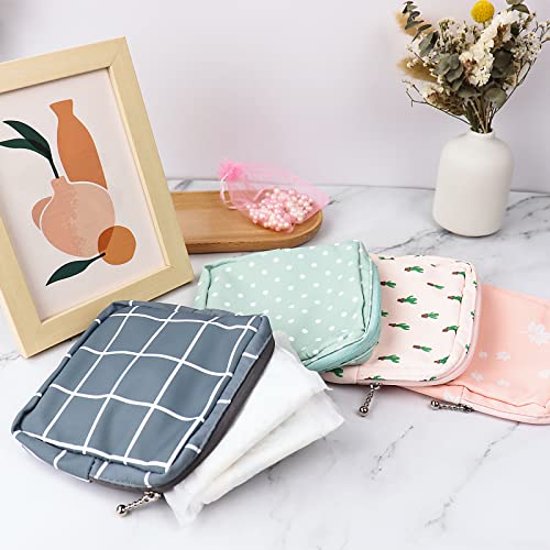 Sanitary Napkin Storage Bag,Portable Sanitary Napkin Storage Pouch Pack of 4 Reusable Menstrual Cup